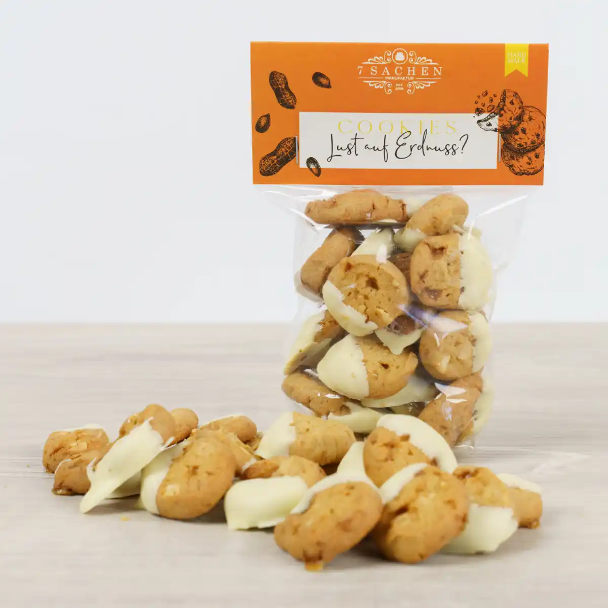 Handgemachte Erdnuss-Cookies mit Karamell & weißer Schokolade – 7 Sachen Manufaktur