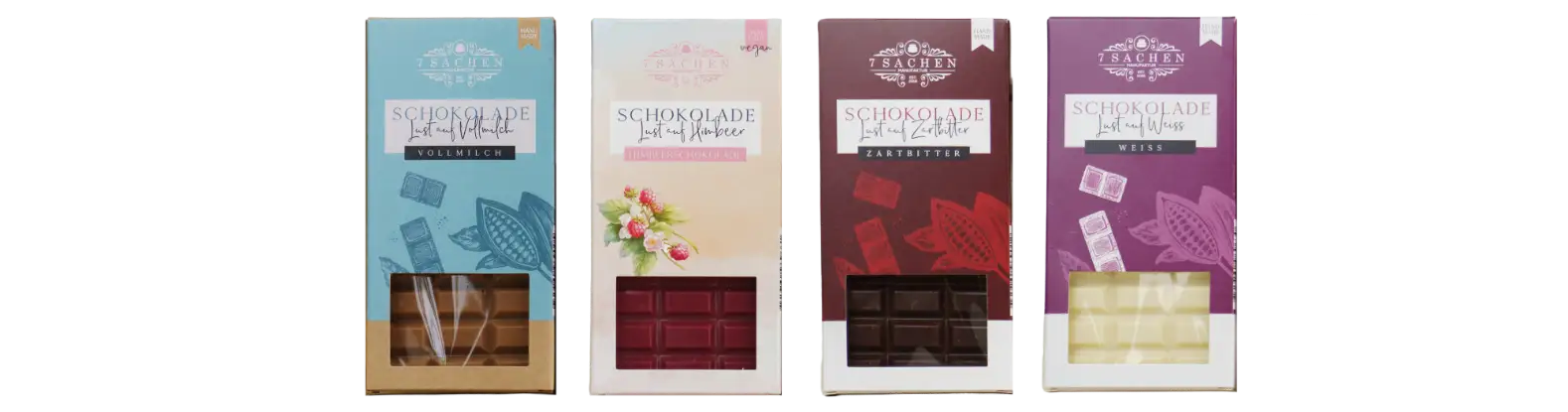 Handgegossene Zartbitterschokoladen 55 % verschiedene Sorten aus Steinhagen