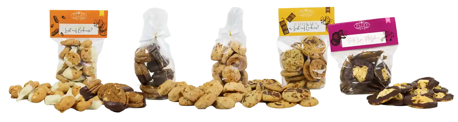 Handgemachte Keke und Plätzchen aus der 7 Sachen Manufaktur in Steinhagen – verschiedene Sorten mit Nüssen, Schokolade und nur guten Zutaten